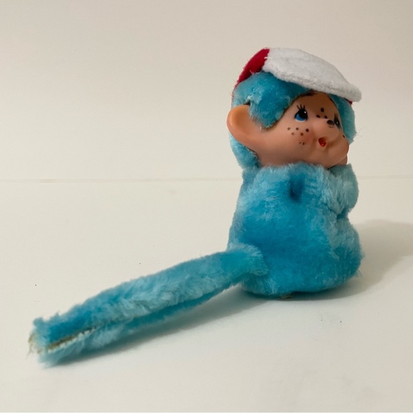Vintage Monchichi Finger Hugger Monkey Mini Toy Canada Hat - Picture 12 of 16